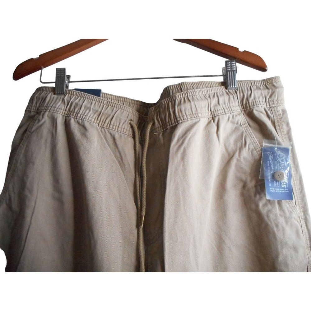 NWT American Rag Jogger Pant XL tan elastic waist leg 100% cotton pants - Picture 3 of 7